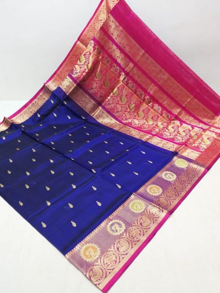 big border peshwai blue pink