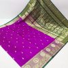 big border peshwai paithani purple green