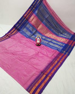 Cotton Silk Narayanpeth Paithani Pink and Blue