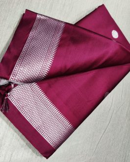 Dollar Sico Silk Paithani Wine and Silver