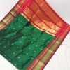 semi erkal paithani green red