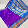 semi erkal paithani purple blue