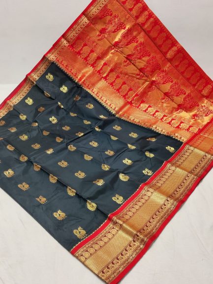 mahalsa paithani black red