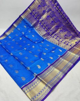 mahalsa Silk Paithani Blue