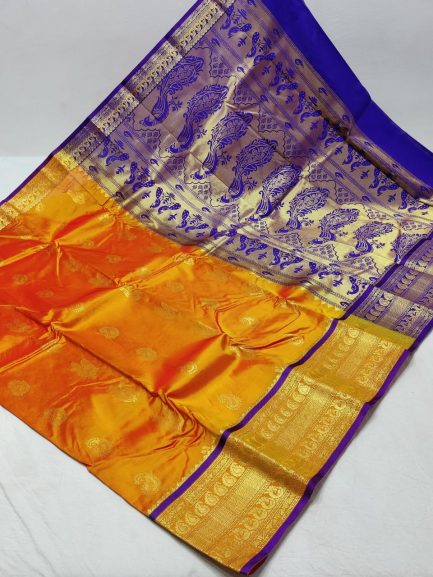 mahalsa paithani mango blue