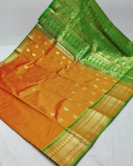 Mahalsa Silk Paithani Yellow and Parrot Green