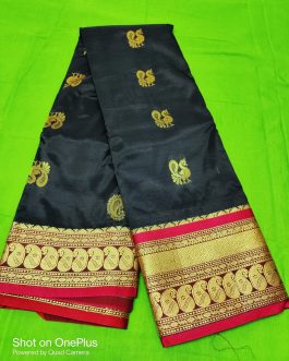 Mango Mahalsa Silk Paithani Black and Red