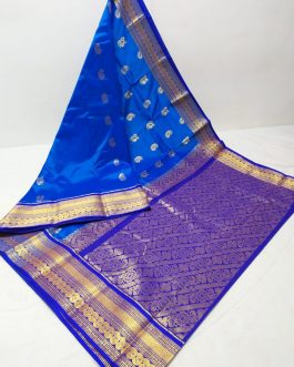 Mango Mahalsa Silk Paithani Royal Blue