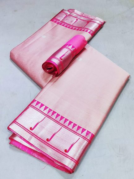 muniya silk paithani pink