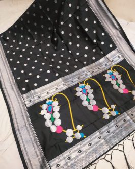 Semi Nath Silk Paithani Black