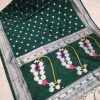 semi nath silk paithani dark green