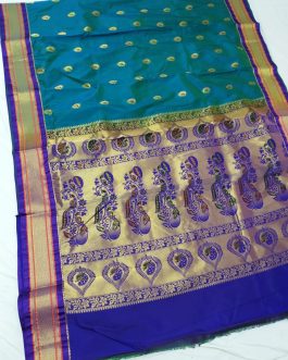 Priya Kadiyal Silk Paithani Narayani Blue