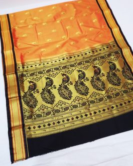 Priya Kadiyal Silk Paithani Yellow and Black