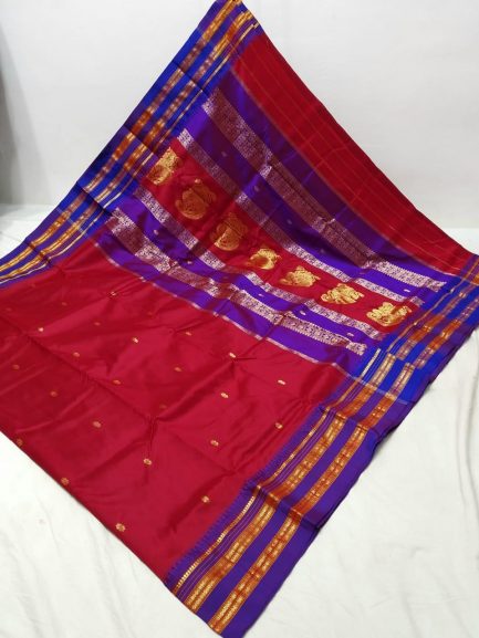 pure narayanpeth maroon blue