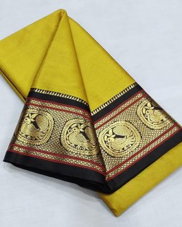 Ring More Sico Silk Paithani Musterd Yellow