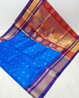 Sambhaji Silk Paithani Blue