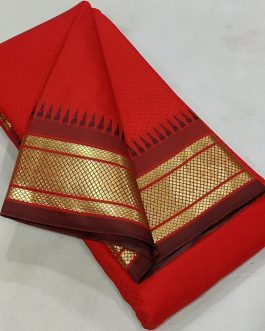 Katki Khan Saree Red and maroon