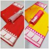 muniya silk combo red yellow