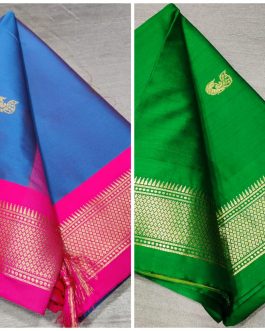 Combo of Paithani Border Sico Silk paithani Blue and Green